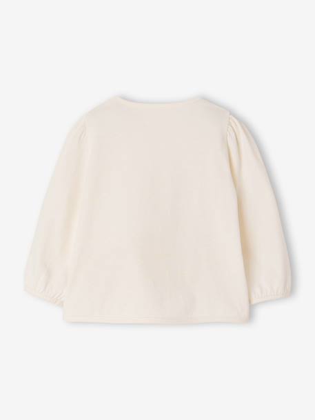 Long-sleeved T-shirt for baby girls ecru 