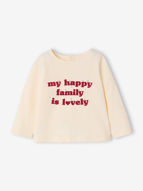 Long-sleeved T-shirt for baby girls rosy+vanilla 