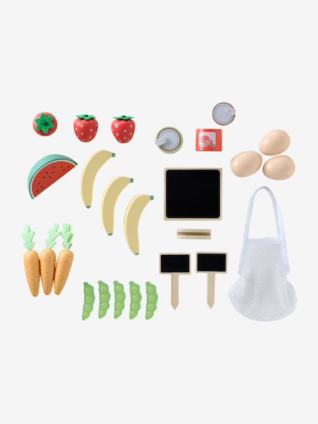 Market Stall with Accessories FSC® Wooden ecru 