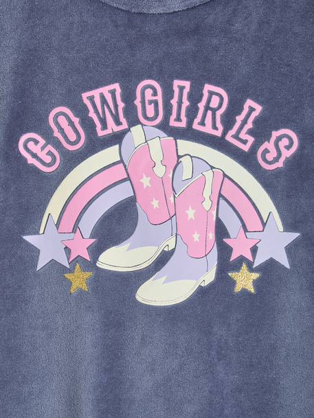 Pack of 2 pyjamas for girls slate blue 