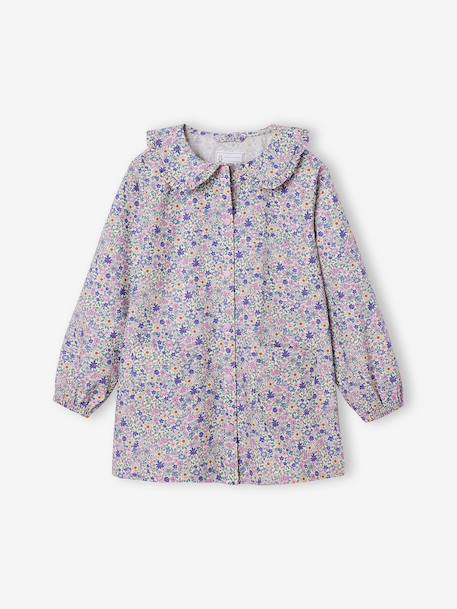Customisable pinafore smock for girls soft lilac 