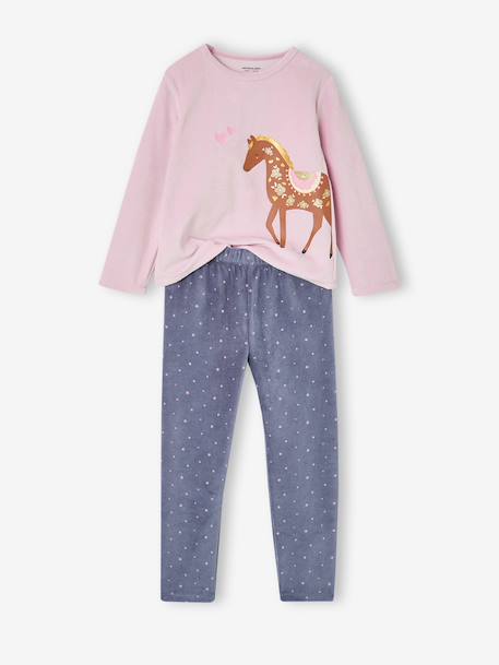 Pack of 2 pyjamas for girls slate blue 