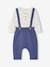 Baby bodysuit and trousers set medium blue 