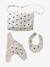 Premium Doll Changing Bag + Nappy + Bib black+ecru 