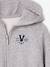 Zip-up hooded sweatshirt for girls marl grey 