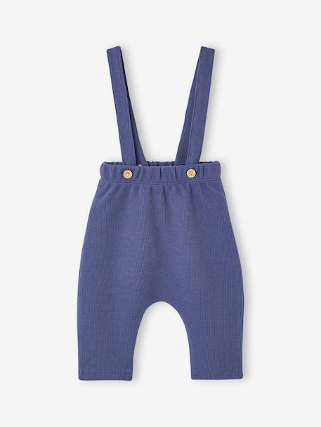Baby bodysuit and trousers set medium blue 