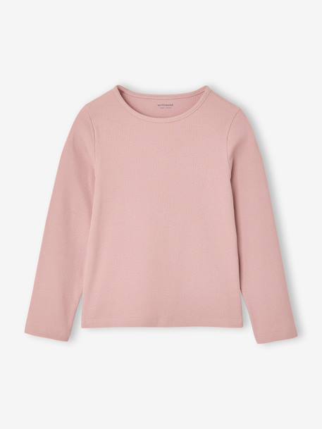 Pack of 3 long-sleeved T-shirts for girls ecru+ink blue+vanilla 