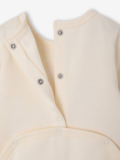 Pack of 2 baby sleepsuits with back opening vanilla 