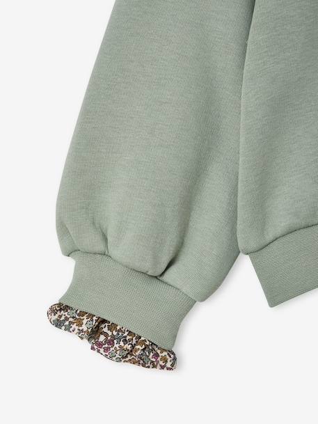 Sweatshirt for girls grey green 