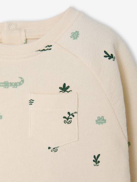 Long-sleeved T-shirt for baby grey blue+vanilla 