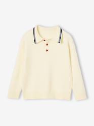 Girls-Long-sleeved polo jumper for girls