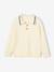 Long-sleeved polo jumper for girls ecru 