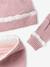 Girls knitted hat, snood and gloves set pale pink 