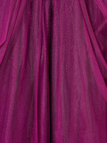 Princess Costume with Veil & Crown Blue+Gold+Pink+plum 
