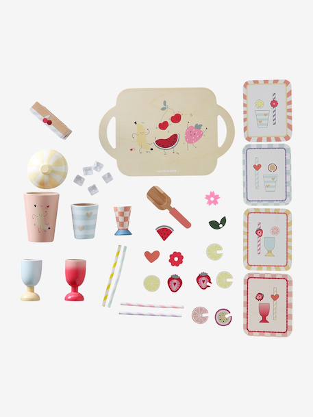 FSC100® wooden mocktail set multicoloured 