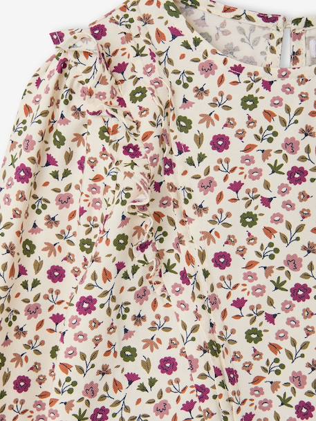 Short long-sleeved dress for girls ivory+vanilla 