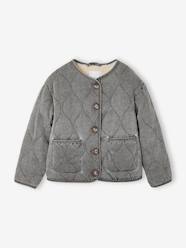 Girls-Girl's sherpa-lined quilted jacket
