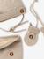 Baby hat, snood and mittens set beige 