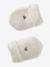 3-piece knit hat, snood and mittens set for baby girls ecru 