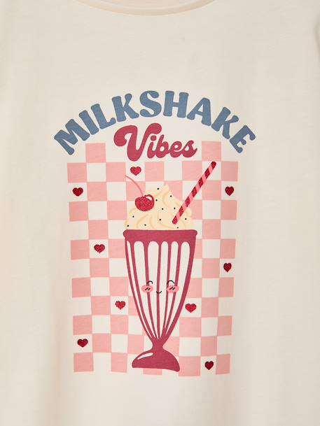Long-sleeved T-shirt for girls ecru 