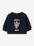 Baby long-sleeved sweatshirt navy blue+ochre 