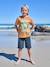 Boy's 5-pocket bermuda shorts navy blue 
