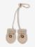 Baby hat, snood and mittens set beige 