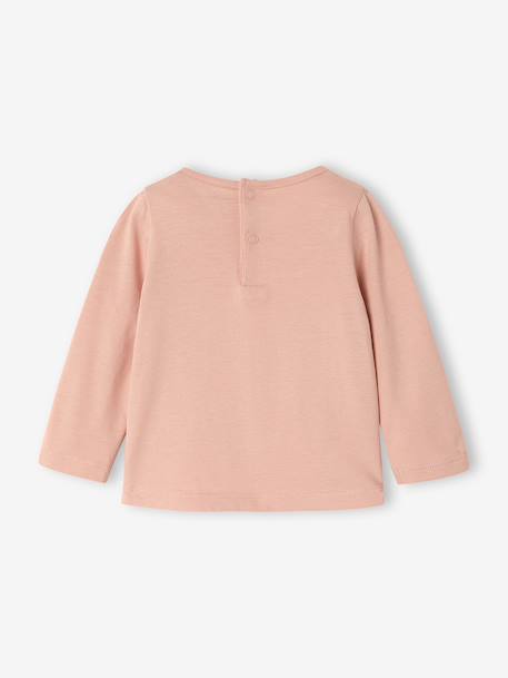 Long-sleeved T-shirt for baby girls rosy+vanilla 