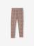 Leggings Lined in Polar Fleece for Girls BROWN LIGHT ALL OVER PRINTED+chocolate+dusky pink+printed grey 