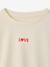 Long-sleeved T-shirt for girls anthracite+ecru+old rose 