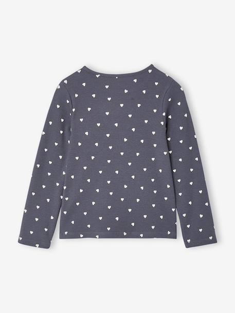 Pack of 3 long-sleeved T-shirts for girls ecru+ink blue+vanilla 