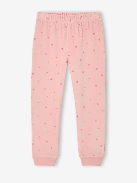 Velour pyjamas for girls ecru 