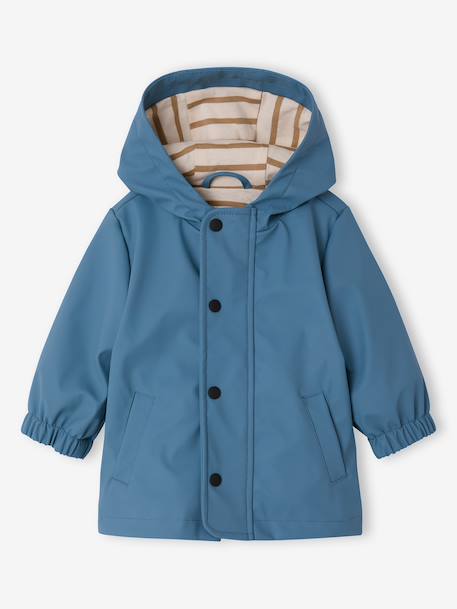 Hooded raincoat for baby ocean blue 