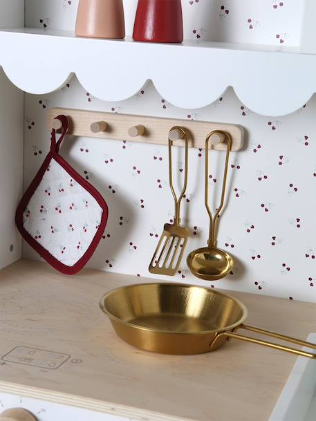 FSC® wooden festoon play kitchen with accessories white 