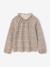 Fancy Top, Elasticated Ruffled Neckline, for Girls ecru+navy blue+vanilla 