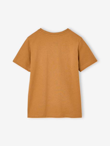 Pack of 3 short-sleeved t-shirts caramel+navy blue+pecan nut+sage green 