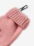 3-piece knit hat, snood and mittens set for girls rose 