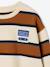 Striped sweatshirt with crew neck for boys hazel+navy blue+pistachio 