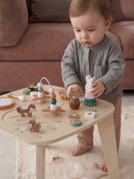 FSC® wooden activity table ecru+wood 