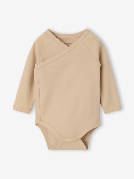 Pack of 5 long-sleeved bodysuits for baby boys sky blue 