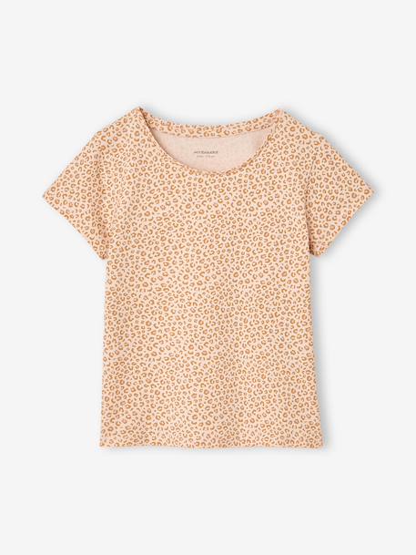 Pack of 3 short-sleeved T-shirts for girls beige 