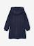 Short hooded dress for girls green+marl grey+navy blue 