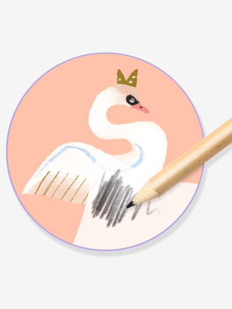 Rub-on transfers petit rat de l'opéra DJECO light pink 