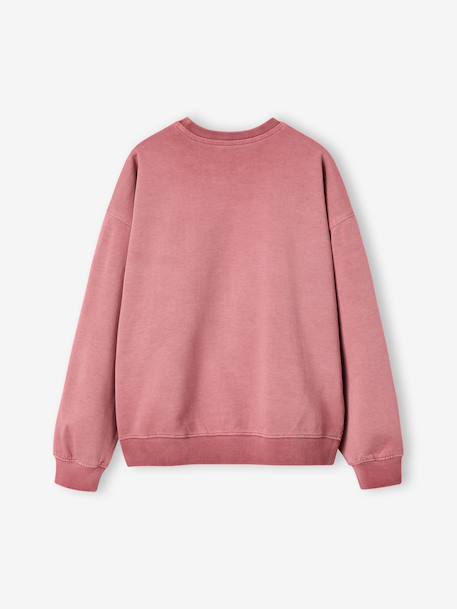 Sweatshirt for girls ecru+old rose 