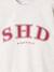 Printed sweatshirt with long sleeves for girls chocolate+grey 