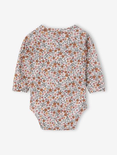 Pack of 5 evolving long-sleeved bodysuits for baby girls rose 