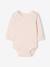 Pack of 3 long-sleeved bodysuits for baby pale pink 