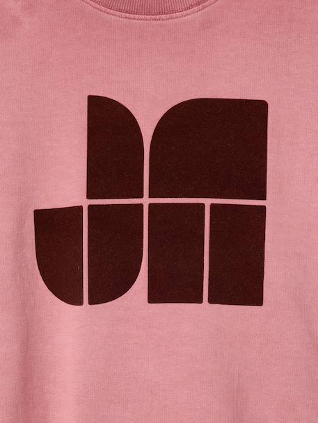Sweatshirt for girls ecru+old rose 