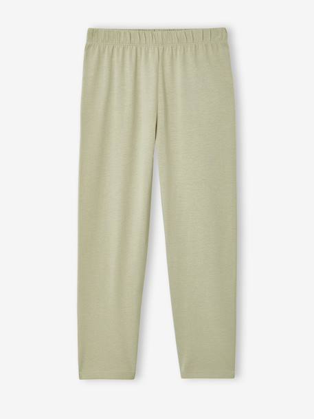 Pack of 2 long pyjamas for girls sage green 
