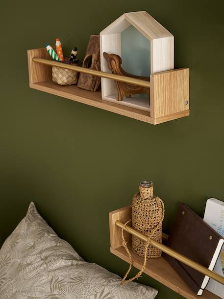 Set of 2 Book Shelves gold 